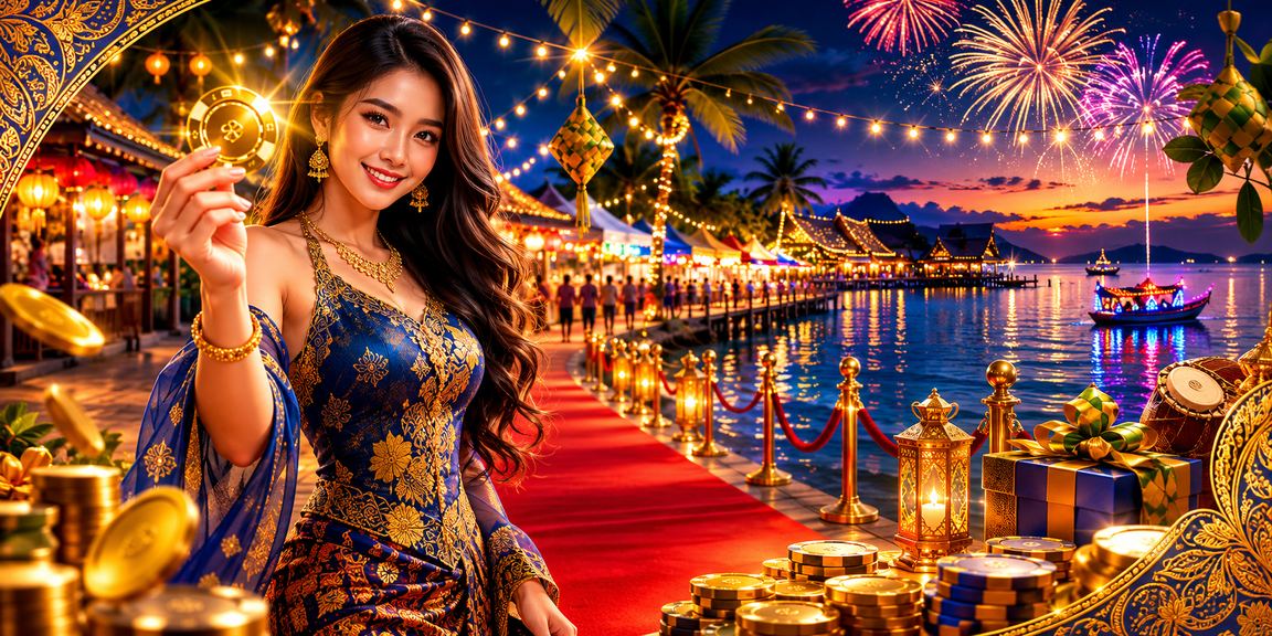 Pengguna Malaysia dengan pakaian batik menggunakan platform pertaruhan dalam talian